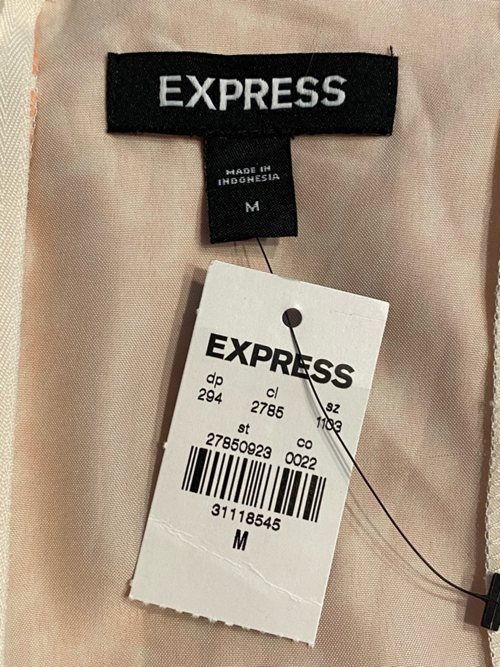 Express Peach High-Low Slip Dress - Picture 6 of 6